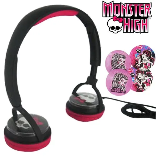 Acquista Ora Cuffie Monster High per MP3 CD AUDIO con Adesivi Personalizzati Jack 3,5mm