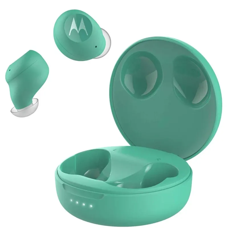 Cuffie Auricolari Wireless Bluetooth Motorola Vervebuds 250 Turchese Microfono Esclusivo