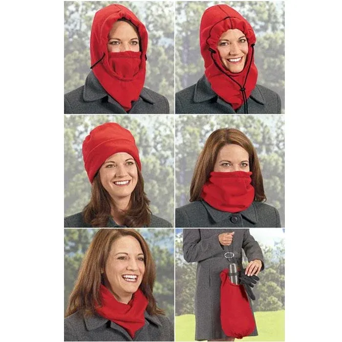 Ultima Occasione Fleece Hood 5 in 1 Scaldacollo Cappello Sciarpa in pile 6 colori assortiti