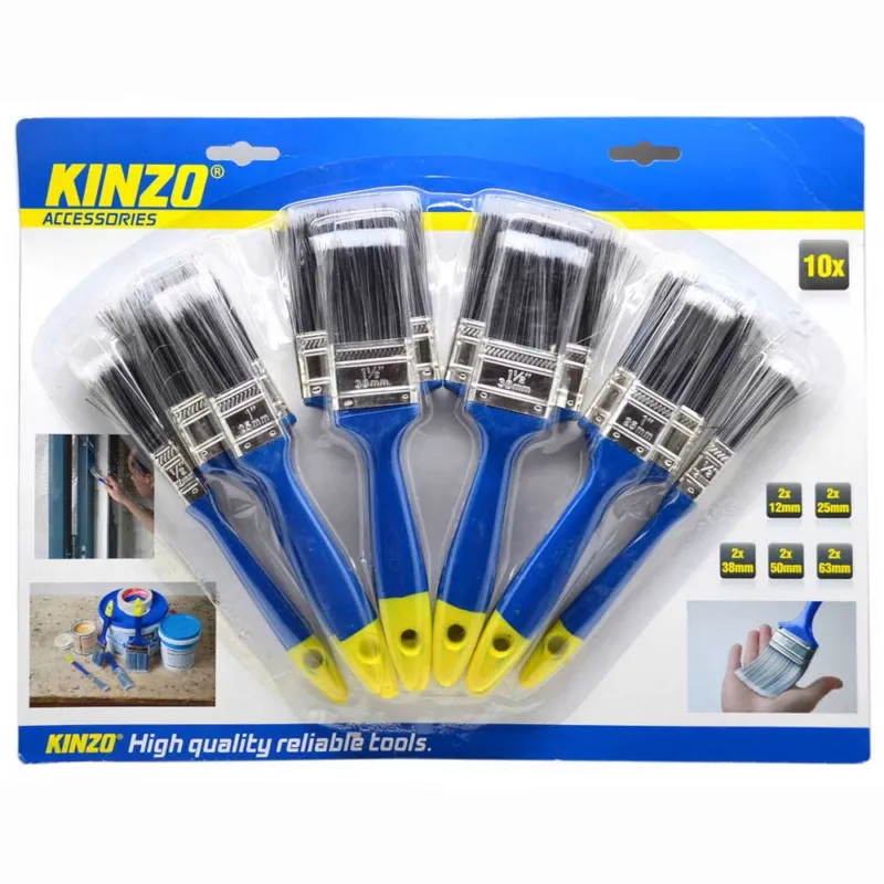 Set 10 Pezzi Pennelli Piatti Pennello per Pittura in Diverse Misure Kinzo Direttamente Dal Produttore