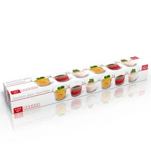 Set 6 pezzi Bicchierini in Vetro per Aperitivo Salve Bibite Tish Nuovo Arrivo