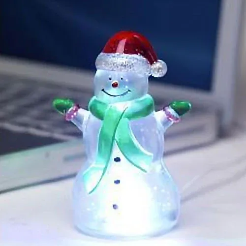 Pupazzo di Neve Soggetto Decoro Natalizio Luminoso LED USB Punto Luce PC Acquista Ora