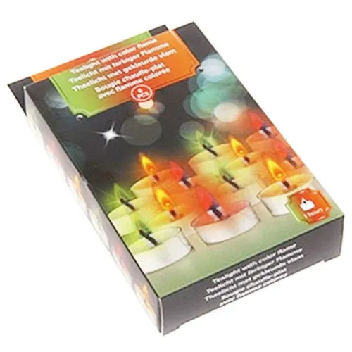 Candele Set 6 Pezzi Colorate Candeline Tealight a Cera con Fiamma Colorata Offerta Lampo