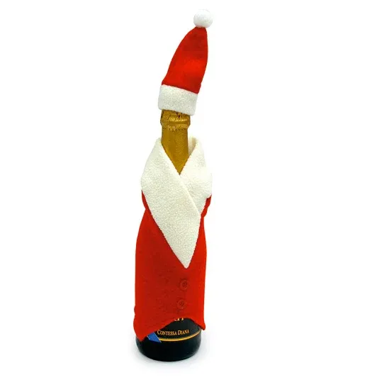 Copribottiglia con Cappello Rosso Vestito per Bottiglie con Cappellino Natale Ordina Subito
