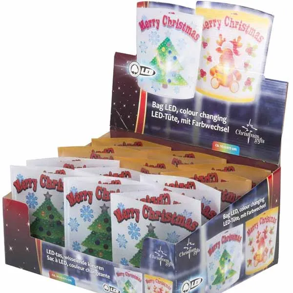 Compra Adesso Paralume Natale Luce Led Cambia Colore Borsa Christmas Bag Led Modelli Assortiti