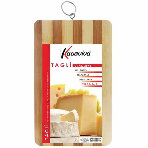 Tagliere In Legno Naturale Resistente Per Alimenti Cucina Casa 26x16,5 Kasaviva Subito Disponibile