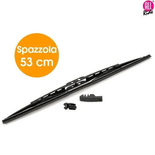 Spazzola Tergicristallo Standard Singola per Auto in Metallo e Gomma 53 cm Consegna Rapida