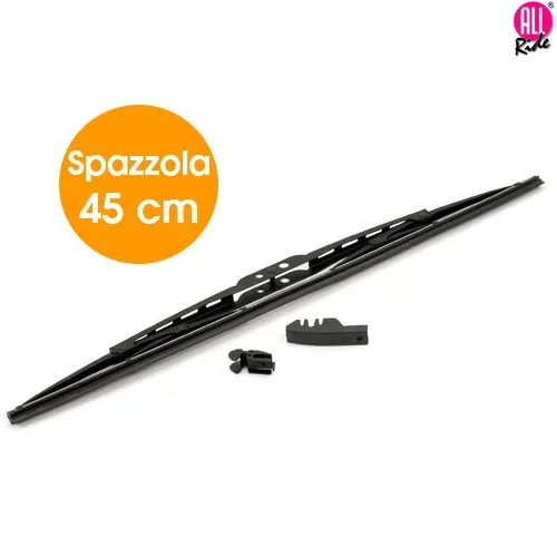 Spazzola Tergicristallo Standard Singola per Auto in Metallo e Gomma 45 cm Ultima Occasione