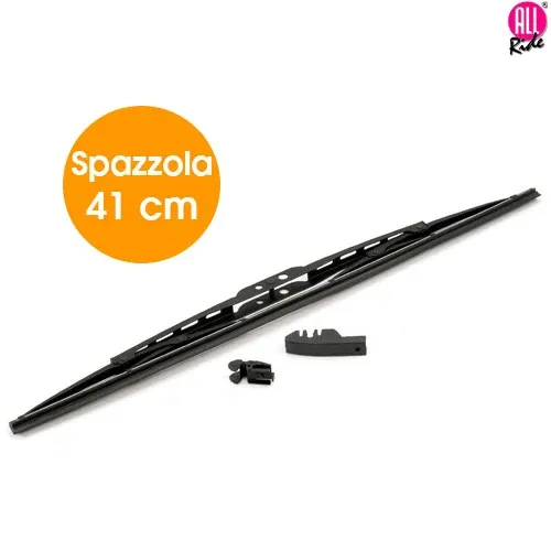 Spazzola Tergicristallo Standard Singola per Auto in Metallo e Gomma 41 cm Non Perdere