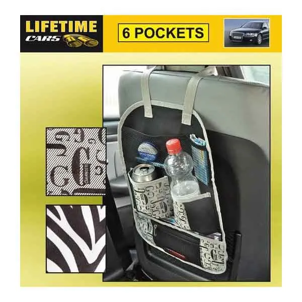 Prezzo Basso Organiser Pieghevole per Auto Porta Oggetti Viaggio Sedile Posteriore Zebra