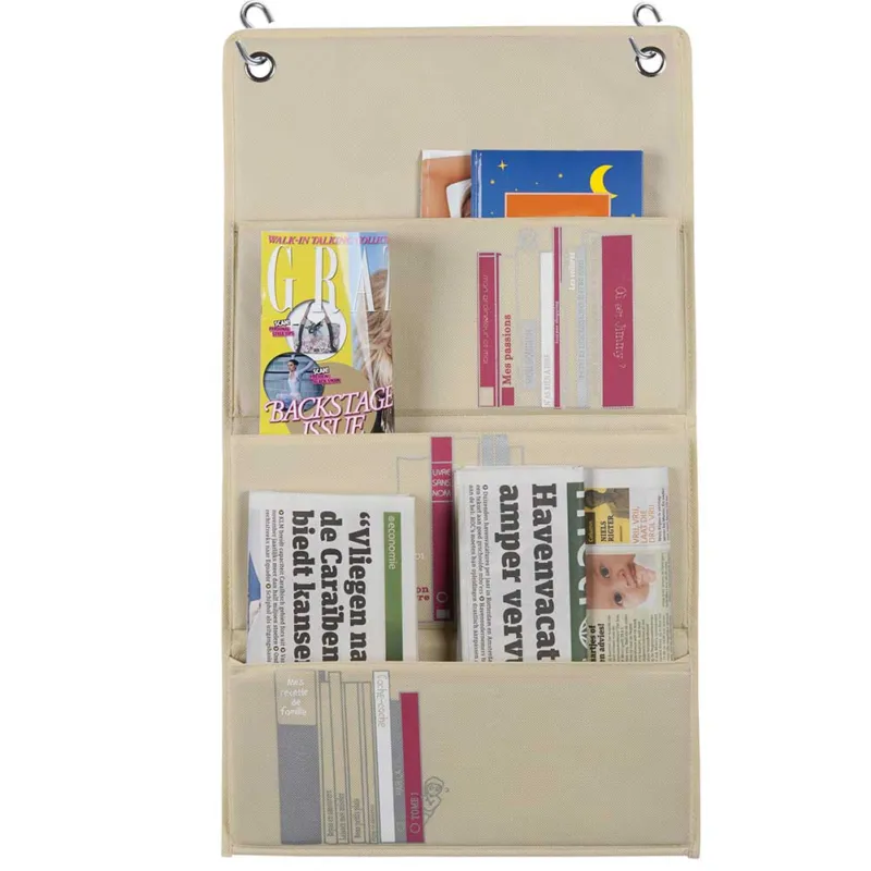 Nuovo Arrivo Portariviste Organizer Da Appendere Con 3 Tasche e 2 Ganci per Armadi Cabine