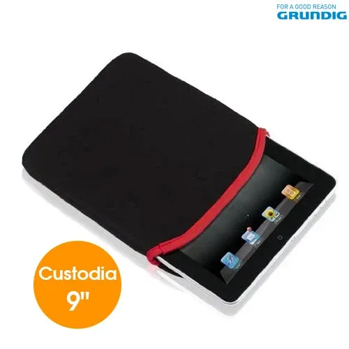 Custodia Ipad Cover Tablet Schermo 9" Pollici Vari Colori in Neoprene Grundig Super Prezzo