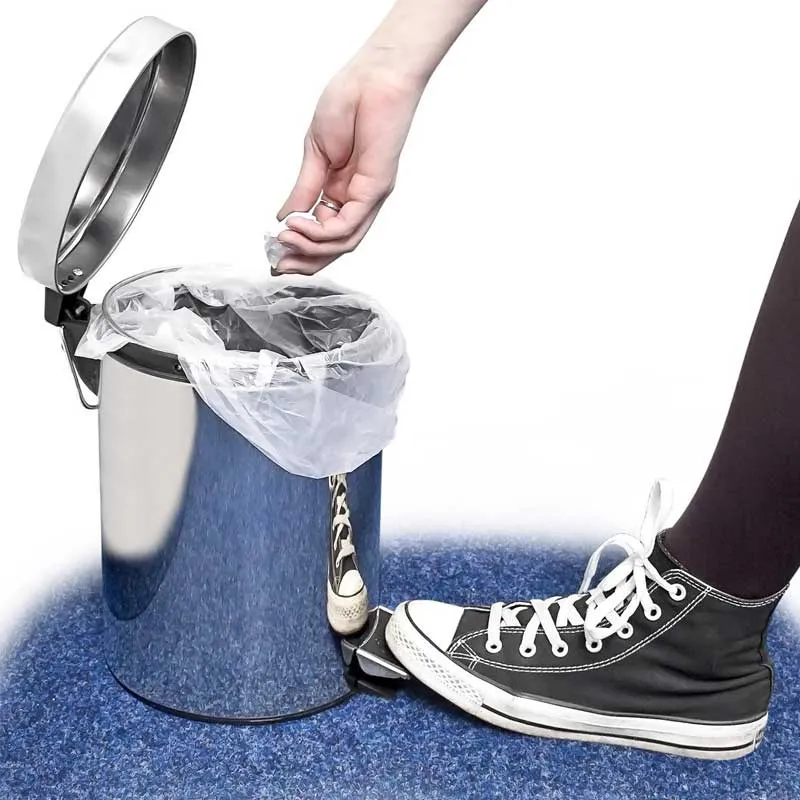Offerta Del Giorno Pattumiera 5 Litri con Pedale Antiscivolo Secchio Interno con Maniglia Cromato