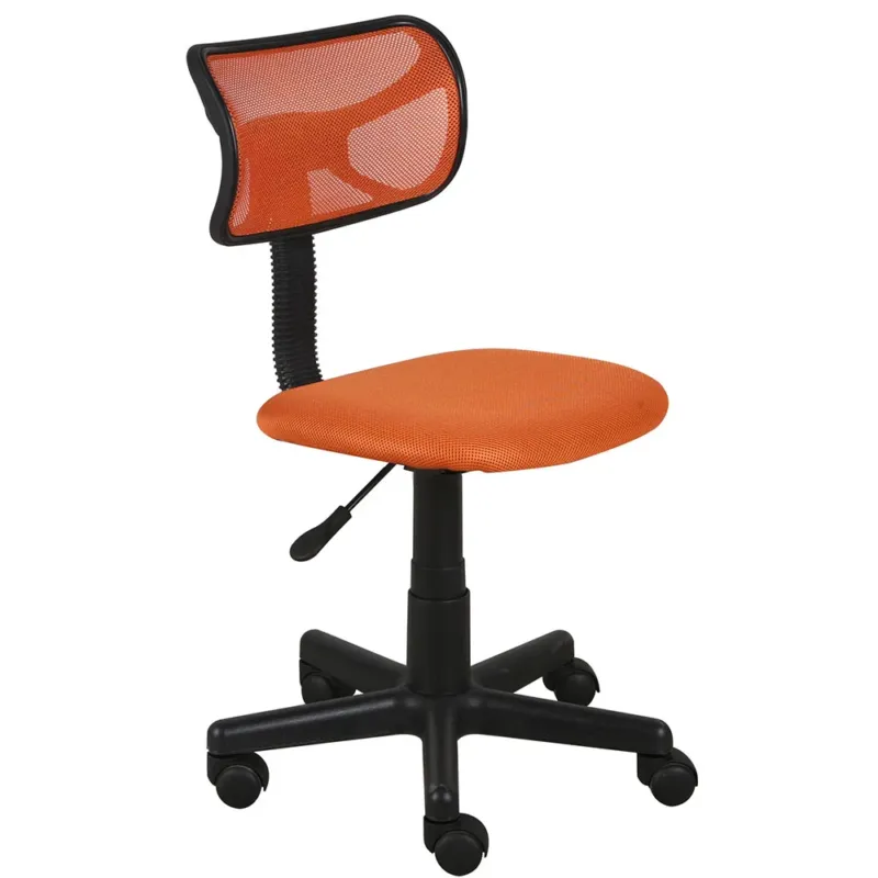 Promozione Esclusiva Sedia Girevole 5 Ruote Ufficio Cameretta Scrivania Schienale Ergonomico Arancio