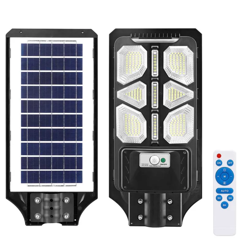 Reso Gratuito Lampione Stradale Faro LED 90W Solare Luce Esterno Sensore Movimento Telecomando