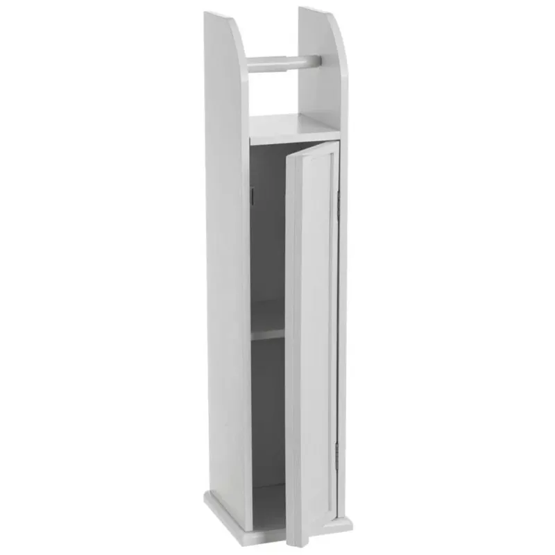 Mobiletto Portarotolo Bagno Armadietto con Porta Rotolo Carta Igienica 18x20x78 Quantità Limitata