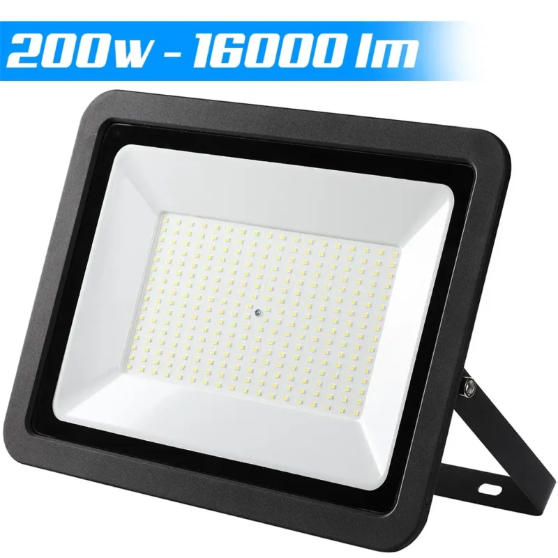 Sconto Faro Led 200W Luce Alta Luminosita 16000lm Faretto Esterno Slim Bianco Freddo