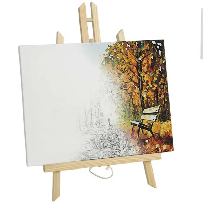 Tela da Dipingere 30,5x23cm con Telaio e Supporto in Legno Tele Pittura Pittore Affare