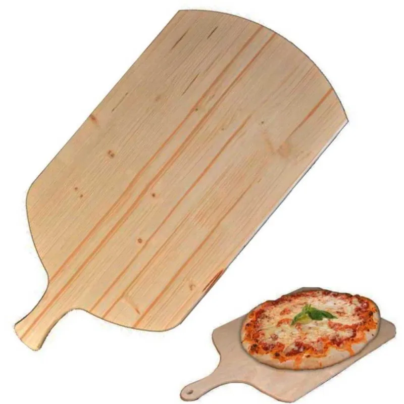 Popolare Tagliere Per Pizza a Metro Teglia Vassoio Legno Rettangolare Con Manico 92x36cm