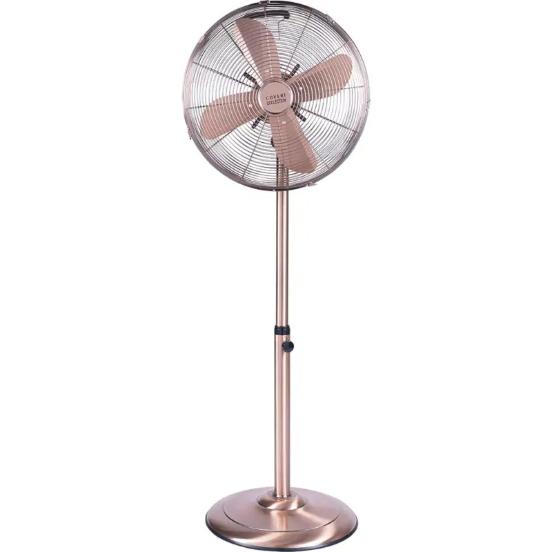 Occasione Imperdibile Ventilatore Colonna Piantana Acciaio Inox 50W 40cm 3 Velocita Regolabile Rame