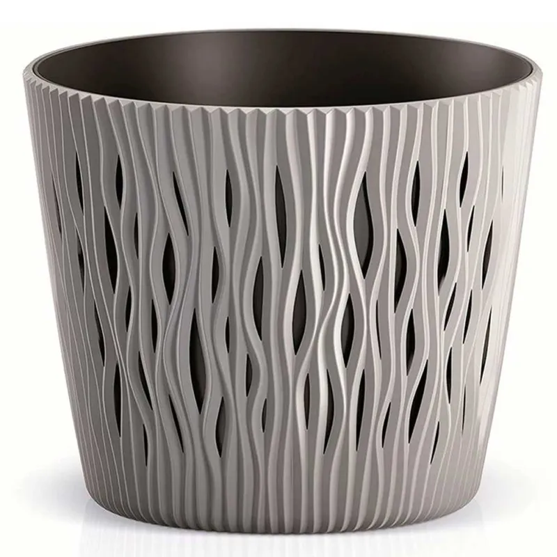 Fioriera Vaso Decorativo Design Moderno Fiori Piante Casa Esterno 16cm Grigio Spedito Oggi