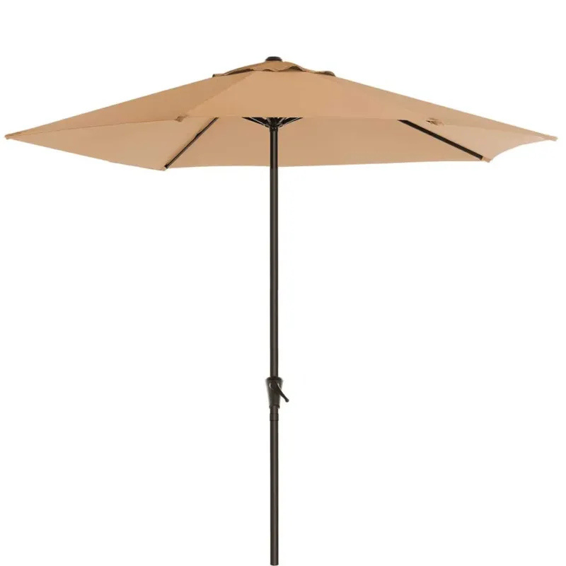 Prezzo Di Fabbrica Ombrellone Giardino Rotondo Palo Centrale 3x3 Ecru Chiusura Carrucola Esterno
