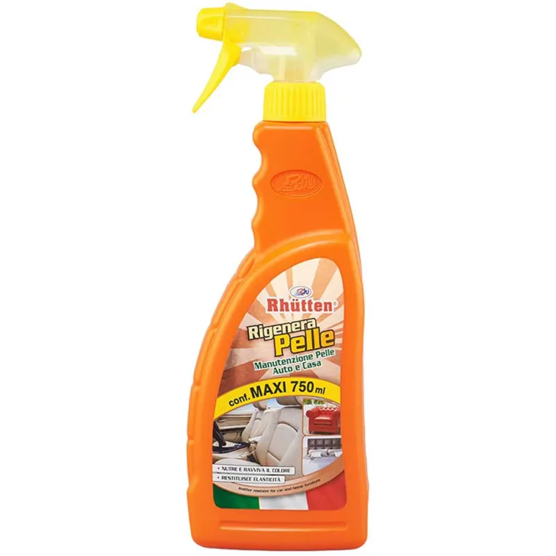 Rhutten Rigenera Pelle Ecopelle Interni Auto e Casa Detergente Profumato 750ml Direttamente Dal Produttore