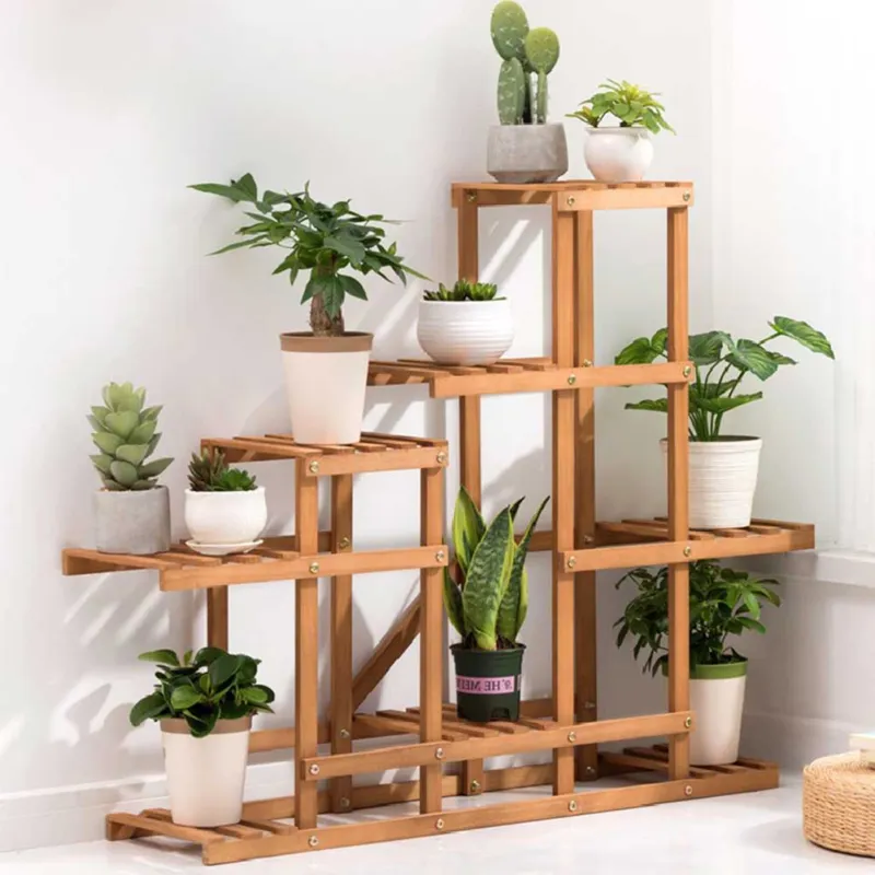 Scaffale Porta Piante Fiori Libreria Scaffalatura in Legno di Bamboo 107x25x85cm Spedizione Espresso