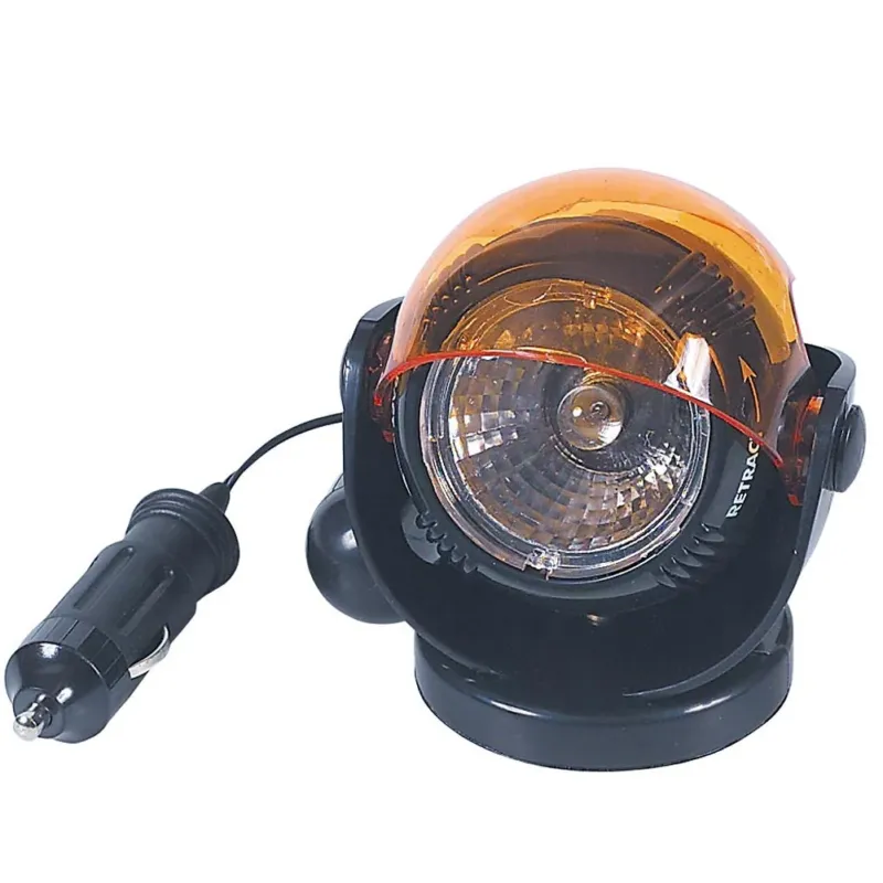 Luce Spotlight 12v Con Base Magnetica Cavo Estraibile Attacco Accendisigari Scelto Dai Clienti