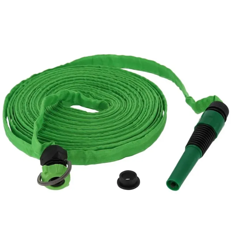 Tubo da Giardino Piatto Pompa Acqua Terrazzo Giardino 15mt con Lancia Pistola Non Perdere