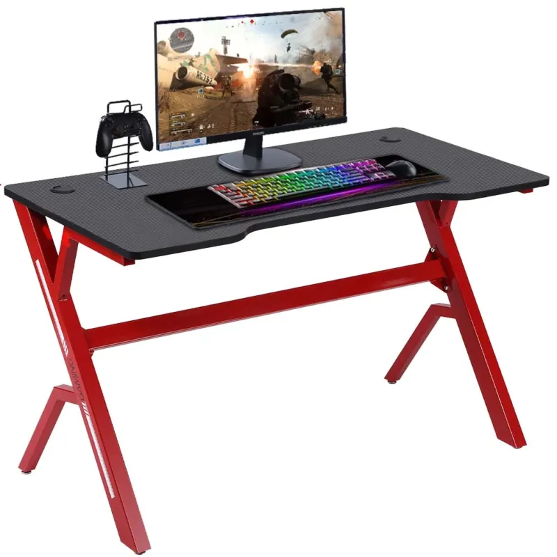 Vendita Finale Scrivania Gaming Porta Pc Computer in Metallo e Legno MDF Tappetino Mouse Pad