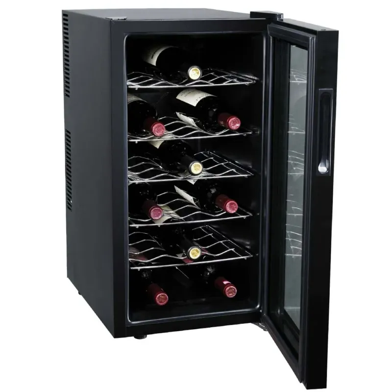 Bestseller Cantina Refrigerante Vino Cantinetta Frigo Elettrica 18 Bottiglie 52Lt 70W Nero