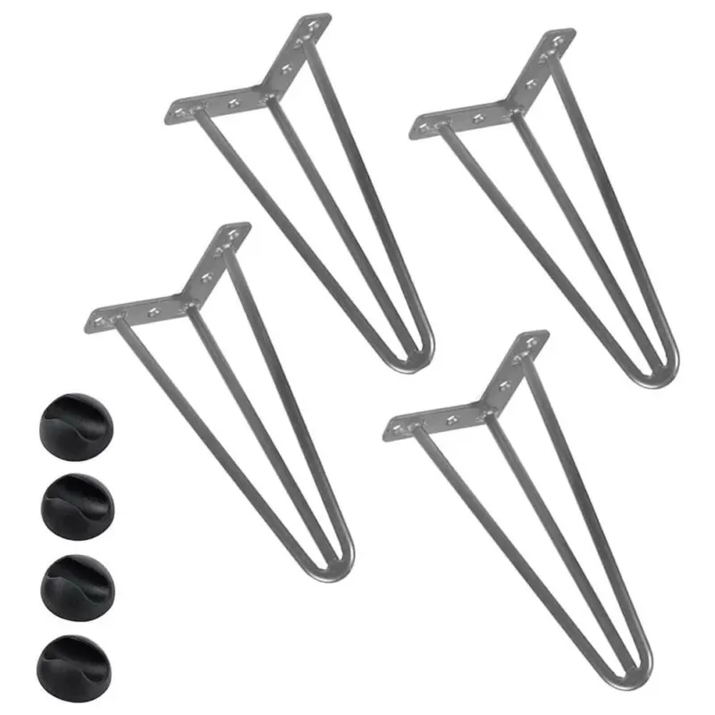 Spedito Oggi 4x Gambe Piedi Tavolo Piedini Mobili Divano 20cm Metallo Design Moderno Grigio