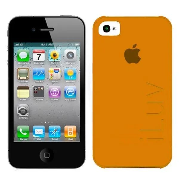 Prezzo Ridotto Custodia Ultra Fine in Plastica per iPhone 4/4S Arancione iLuv ICC733ORG SILK