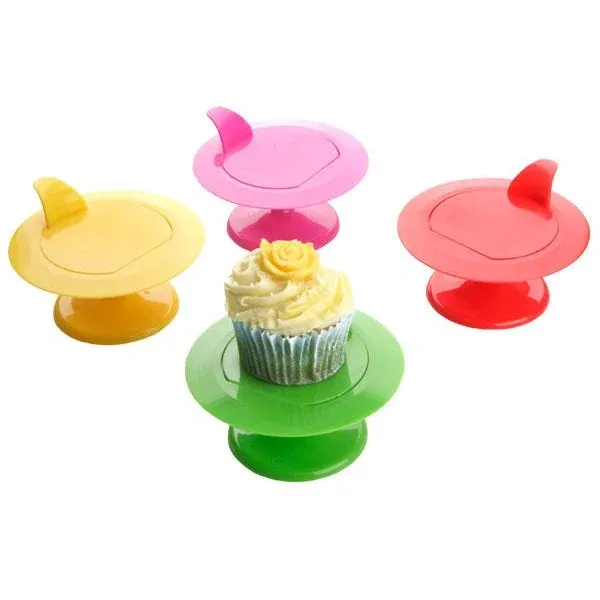 Prezzo Basso Set due pezzi supporto decorativo in plastica per presentazione cupcake