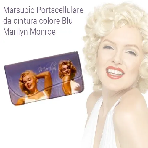 Bestseller Portacellulare Smartphone Marsupio da cintura Marilyn Monroe Colore Blu