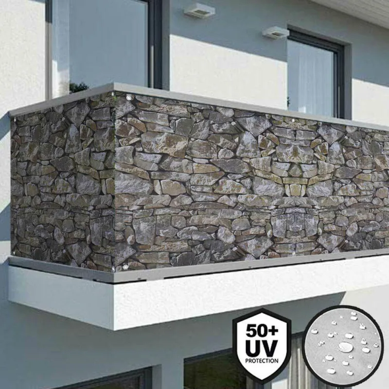 Telo Copertura Frangivista Frangivento Ringhiera Protezione Vento Balcone Pietra Soddisfatti O Rimborsati