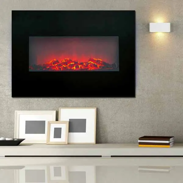 Camino Elettrico A Parete Memphis 1800W Riscaldamento A Muro Con Luce LED Acquista Ora