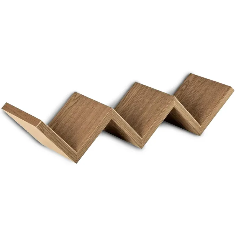 A Buon Prezzo Mensola Parete Moderna Design Zig Zag Scaffale Muro 3 Ripiani Legno Naturale