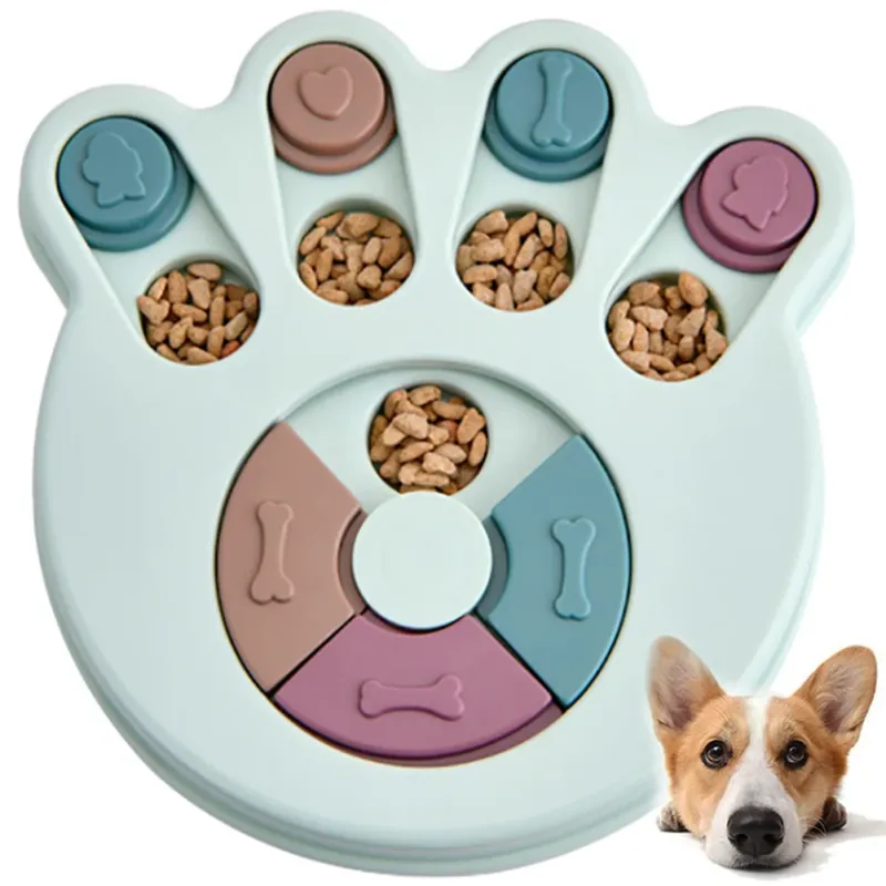 Gioco Educativo per Cani e Gatti Dispenser Crocchette Interattivo Animali Azzurro Scelto Dai Clienti
