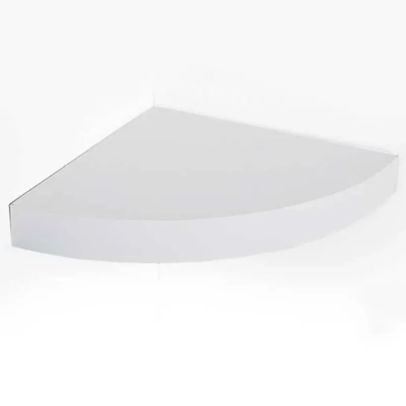 Pagamento Sicuro Mensola Parete Angolare Scaffale Ripiano ad Angolo in Legno MDF Bianco 24x4cm