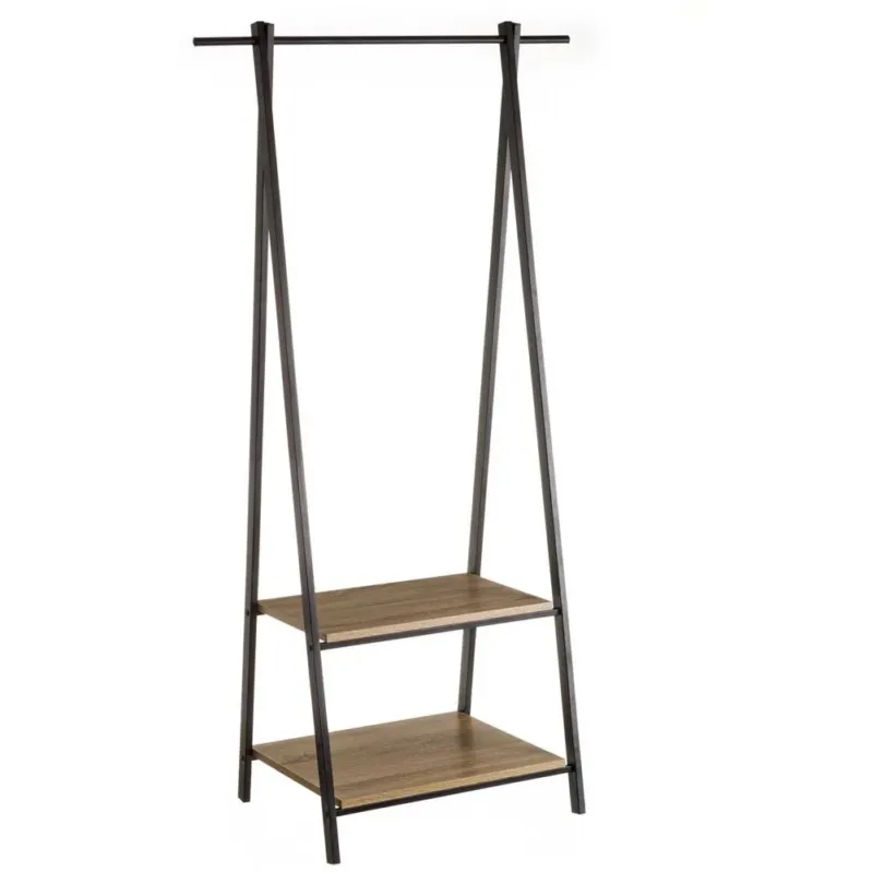 Compra Oggi Stesso Stand Appendiabiti per Camera Da Letto in Legno MDF e Metallo Nero 55x45x150cm