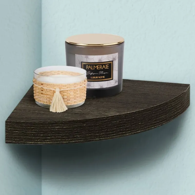 Offerta Speciale Mensola Parete Angolare Scaffale Ripiano ad Angolo in Legno MDF Wenghe 24x4cm