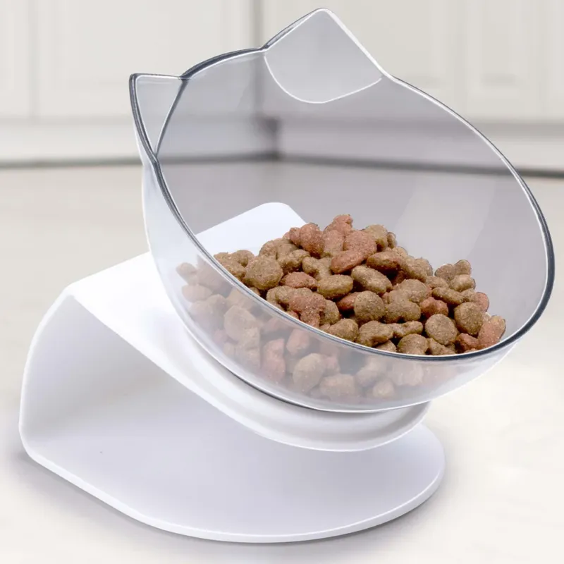 Non Perdere Ciotola per Gatti e Cani Supporto Rialzato Dispenser Animali Inclinazione 15°