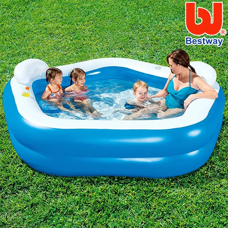 Più Venduto PISCINA GONFIABILE FUORITERRA 213X207X69CM CON PORTABICCHIERI CUSCINI BESTWAY