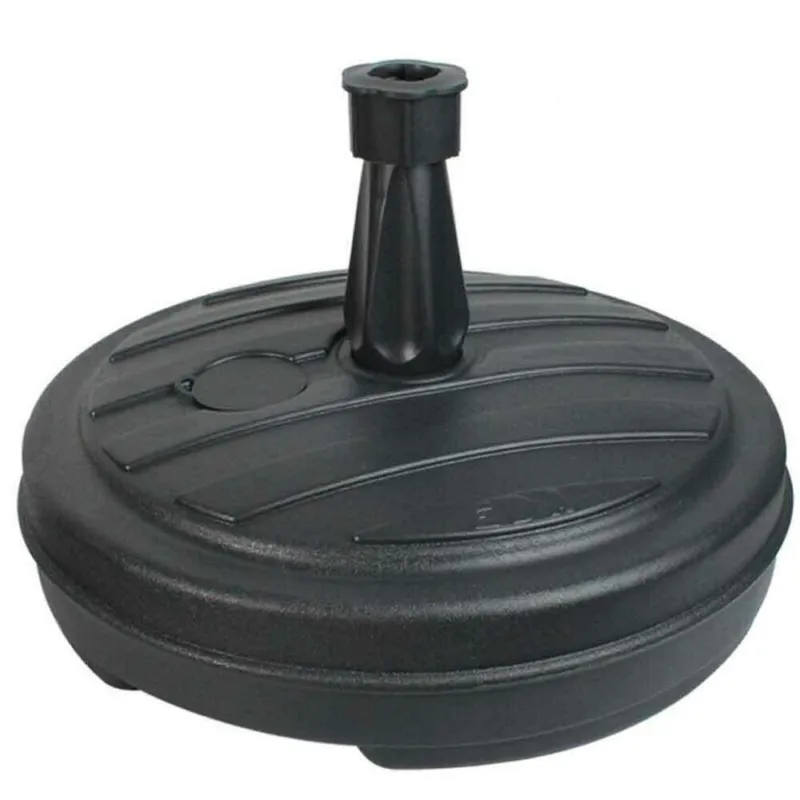 Economico Base Ombrellone da Giardino Spiaggia Rotonda in Plastica Riempibile 13Lt Grigio