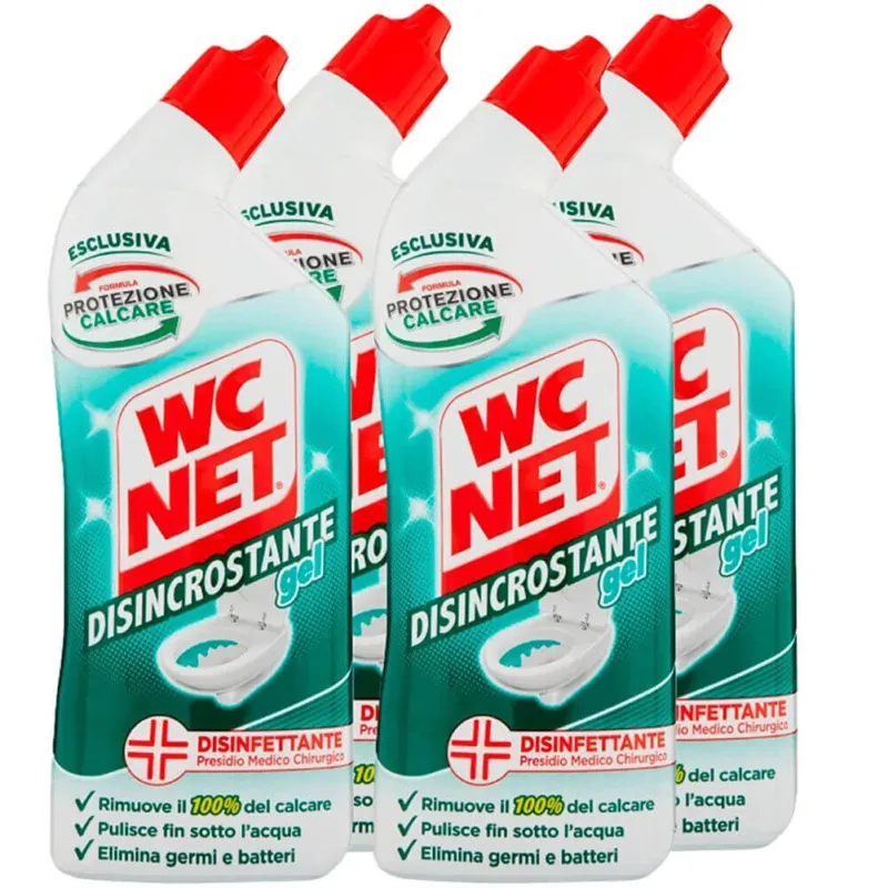 3x WC Net Disincrostante GEL Disinfettante Anti Calcare Promo 3 Bottiglie 700ml Quantità Limitata