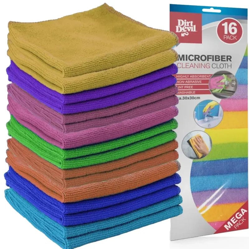 Acquista Ora Mega Pack Confezione 16 Panni in Microfibra 30x30 cm Multiuso Multisuperficie