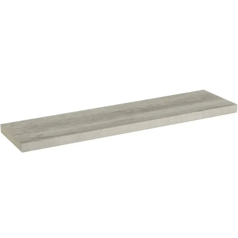 Professionale Mensola da Parete Scaffale a Muro MDF Grigio 100x23,50x3,80 cm Organizer Minimal