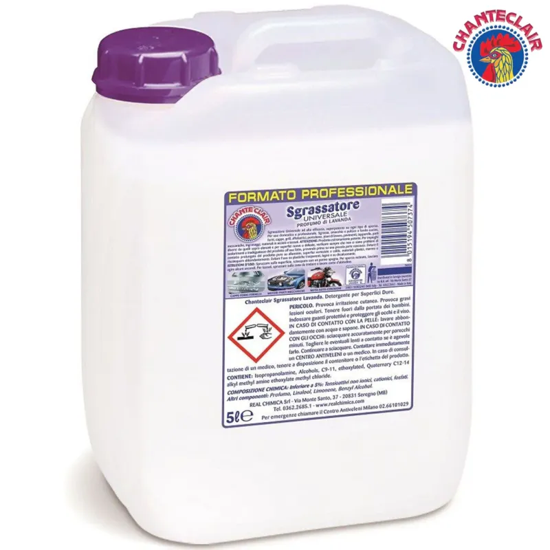 Nuova Collezione Chanteclair Sgrassatore Universale Formato Professionale 5Lt Profumo di Lavanda